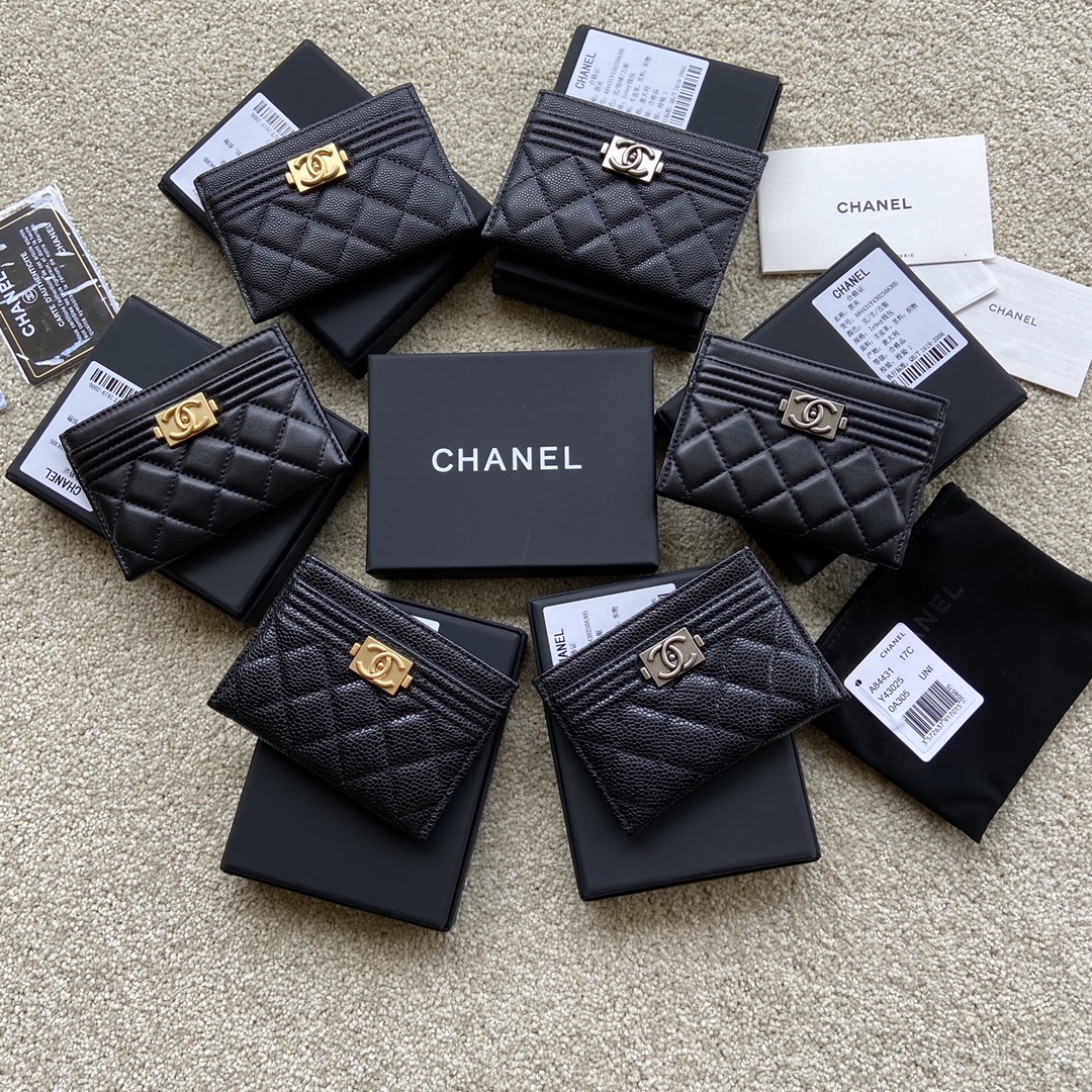 Replica Chanel A84431 Small Card Holder Wallet Black