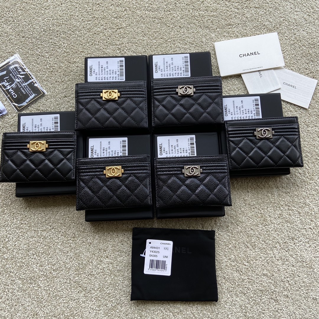 Replica Chanel A84431 Small Card Holder Wallet Black