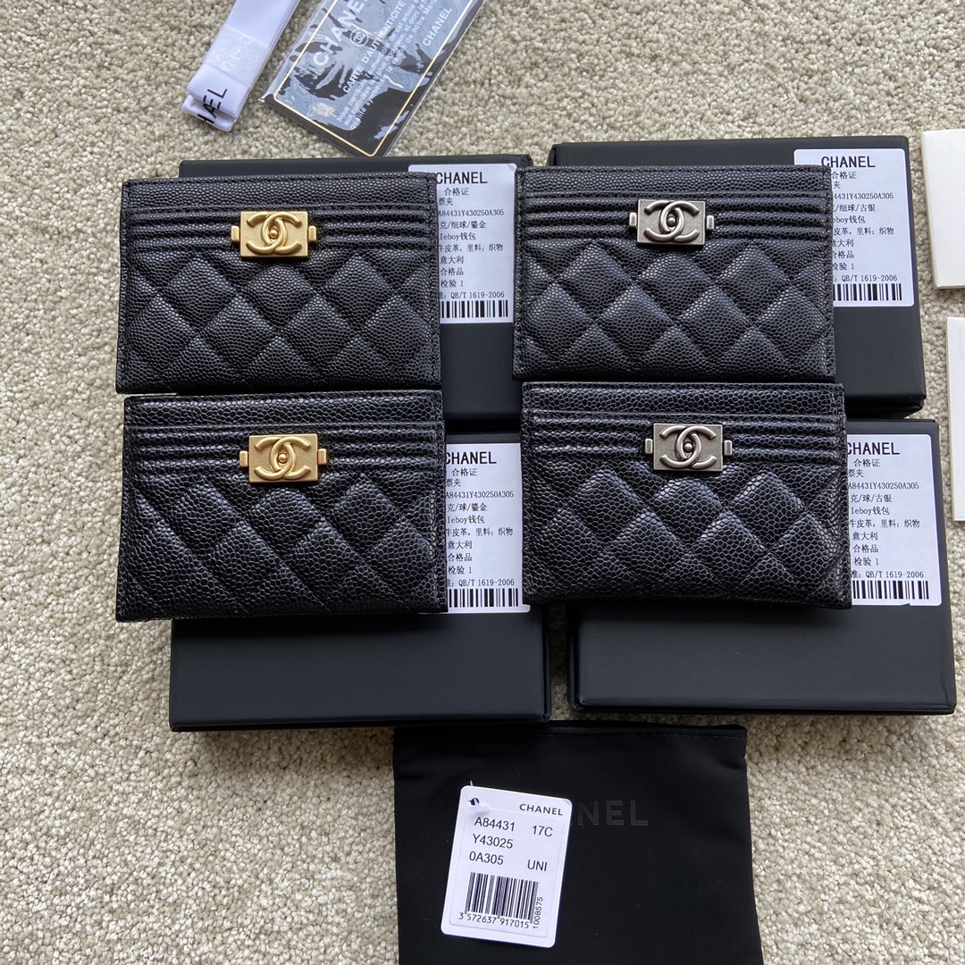 Replica Chanel A84431 Small Card Holder Wallet Black