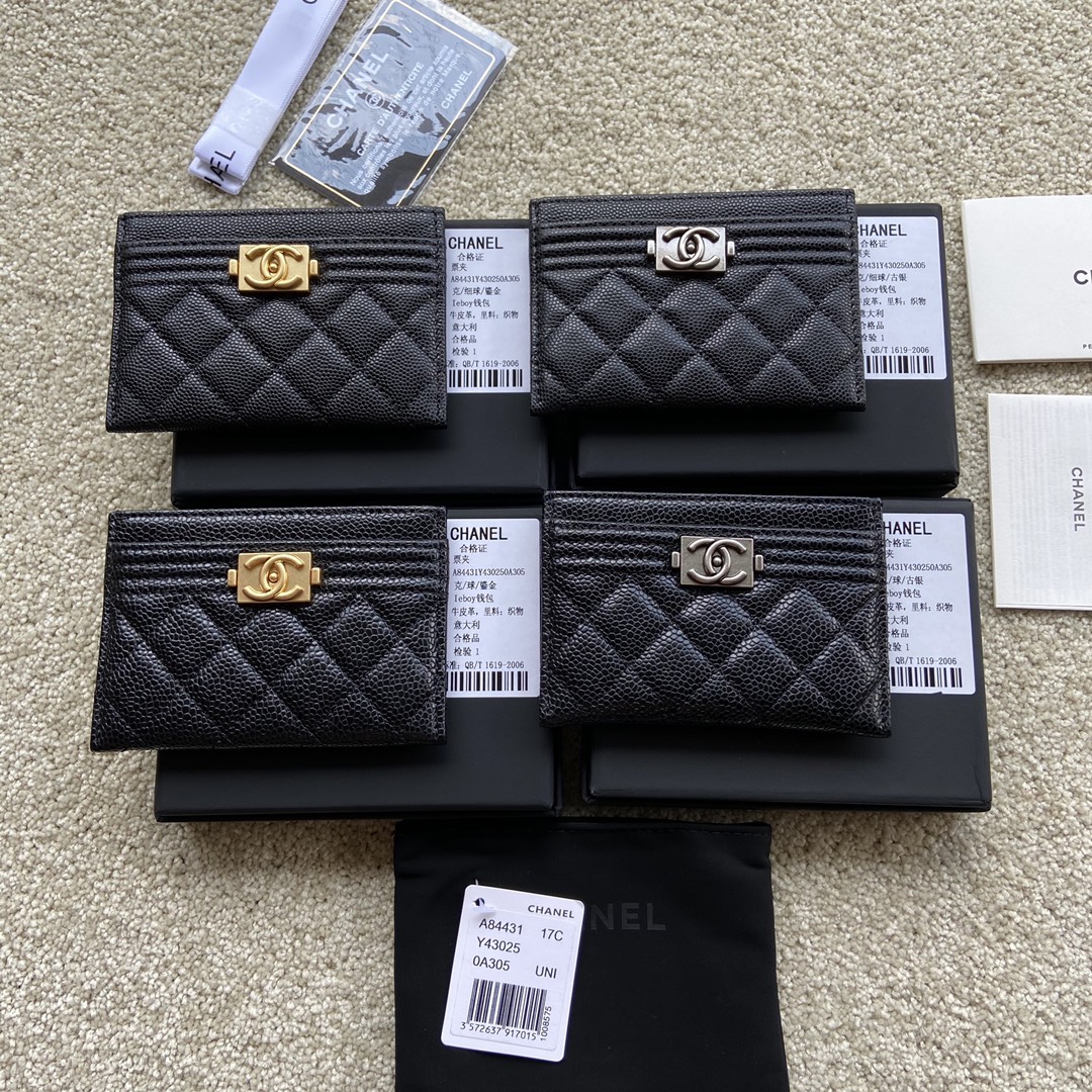 Replica Chanel A84431 Small Card Holder Wallet Black