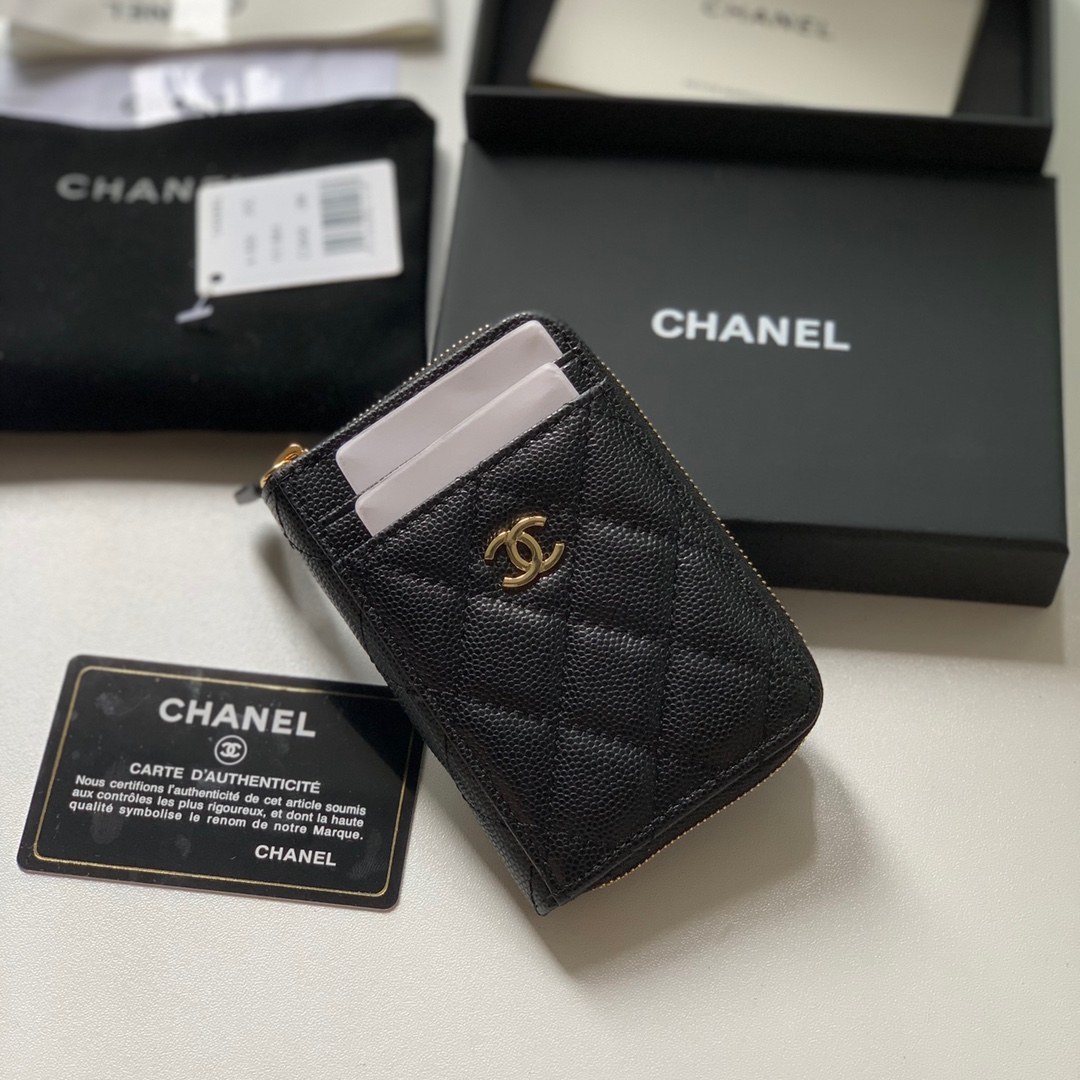 Replica Chanel AP1650 Caviar Leather Coin Wallet Black