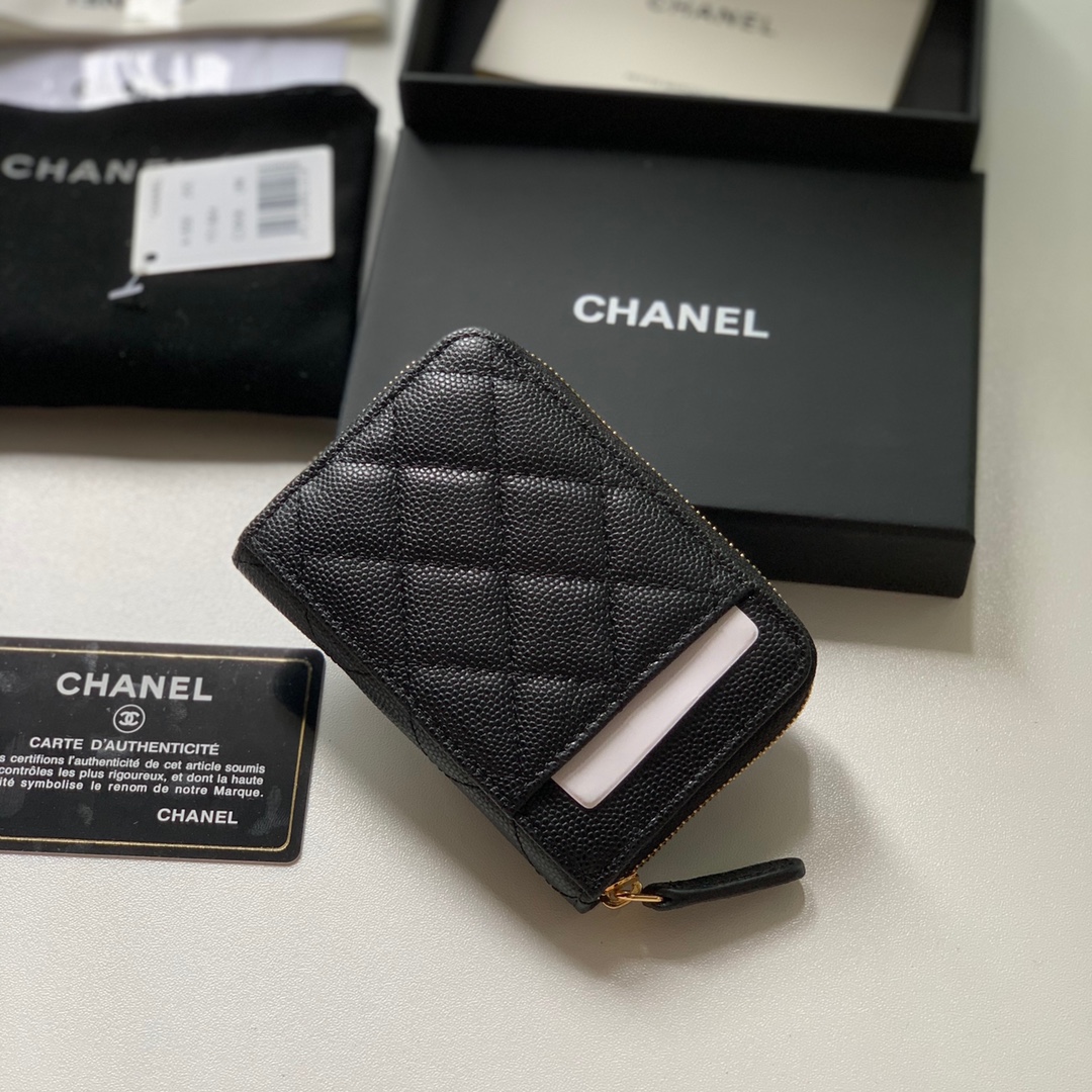 Replica Chanel AP1650 Caviar Leather Coin Wallet Black