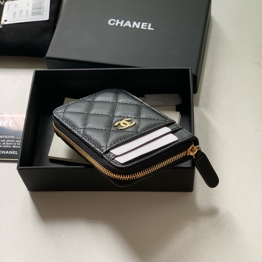 Replica Chanel AP1650 Caviar Leather Coin Wallet Black