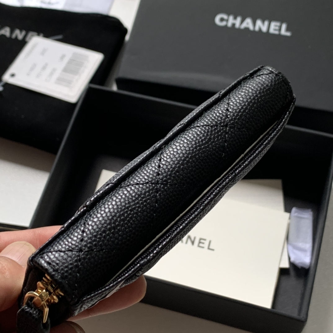 Replica Chanel AP1650 Caviar Leather Coin Wallet Black