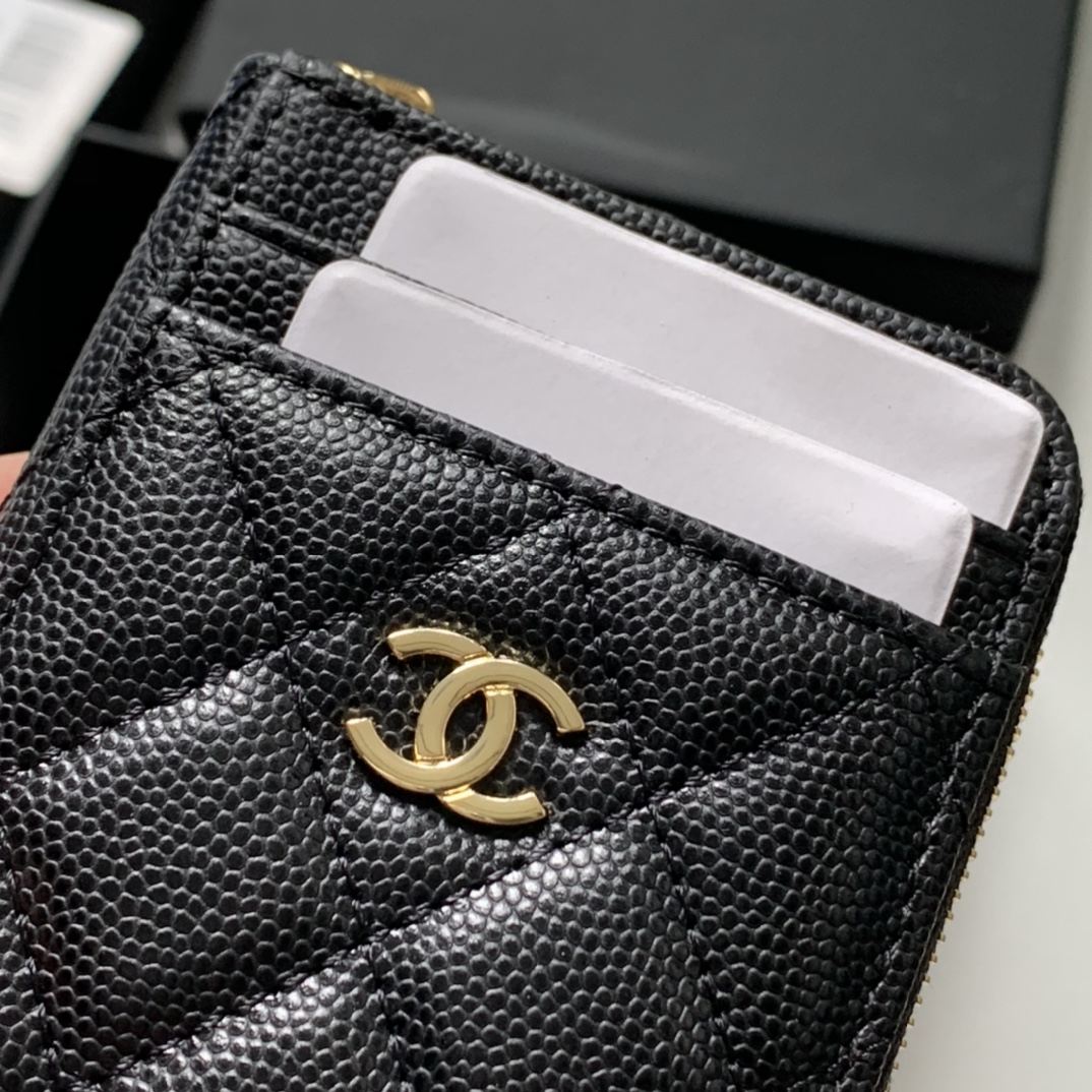 Replica Chanel AP1650 Caviar Leather Coin Wallet Black