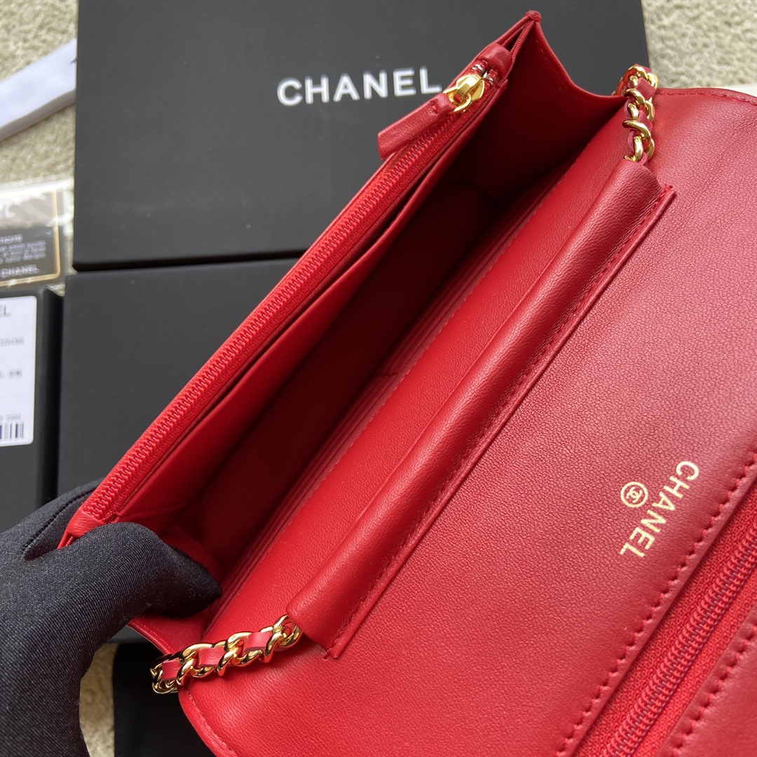 Replica Chanel AP1794 Women Wallet On Chain Red Leather