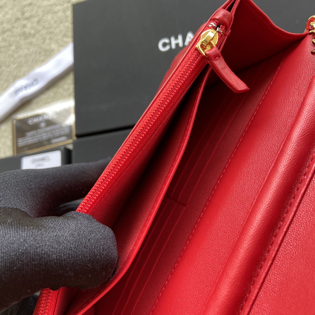 Replica Chanel AP1794 Women Wallet On Chain Red Leather