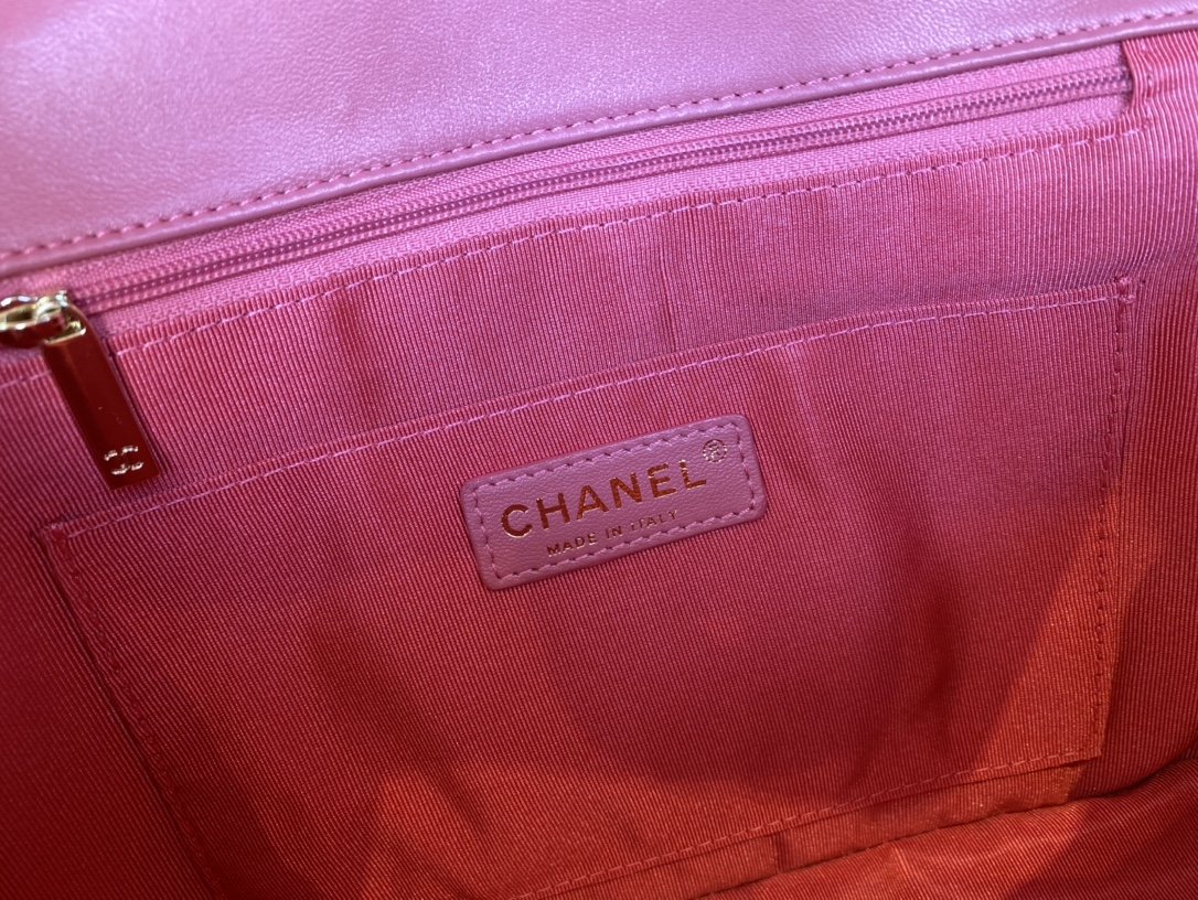 Replica Chanel AS2234 Large Flap Bag Calfskin Gold-Tone Metal Pink 20cm