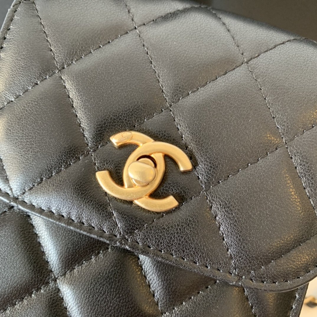 Replica Chanel Small Phone Bag Black