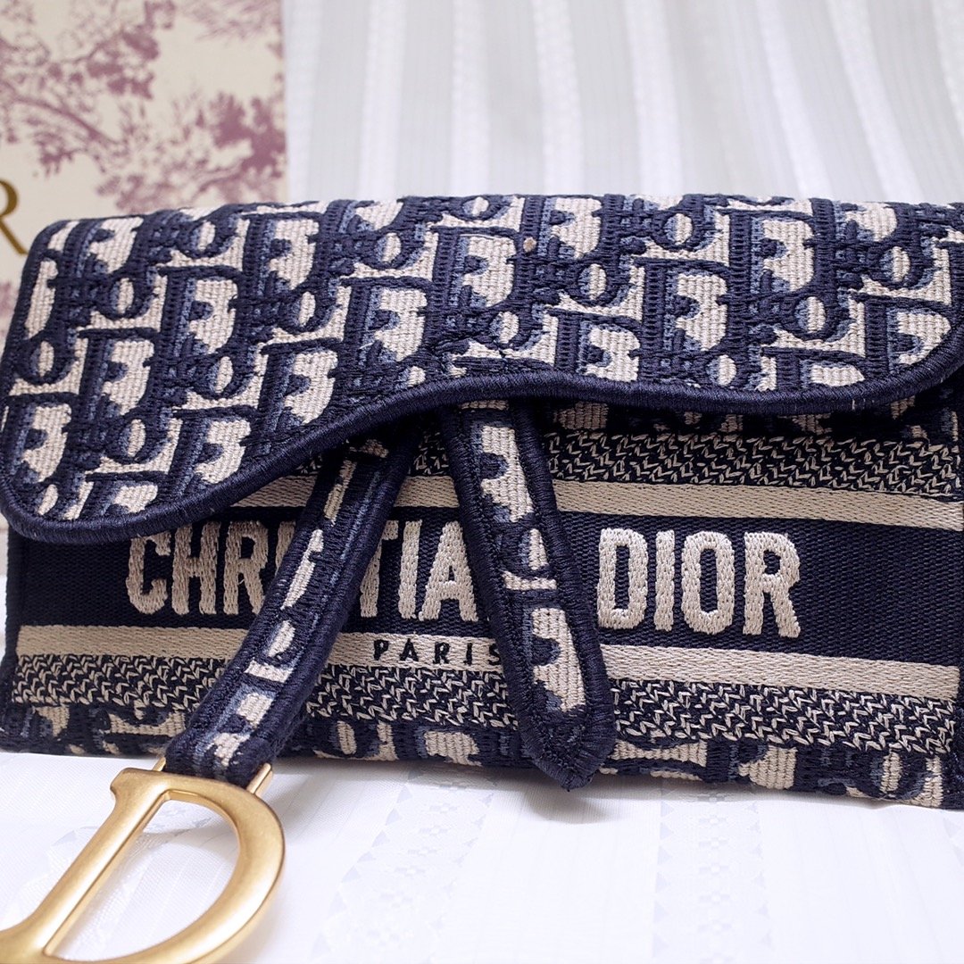 Replica Dior Blue Saddle Dior Oblique Pochette