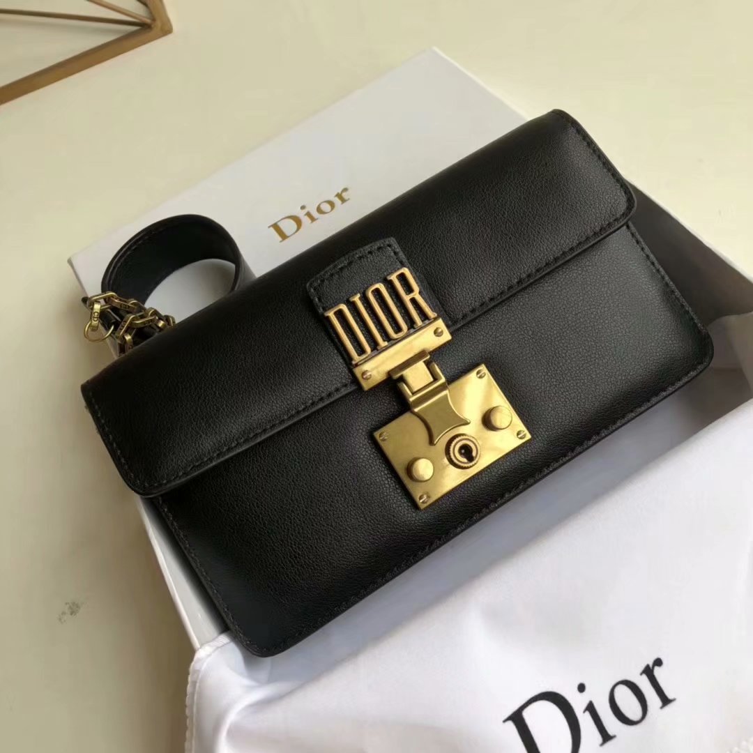 Replica Dior Dioraddict Small Women Shoulder Bag Black Leather