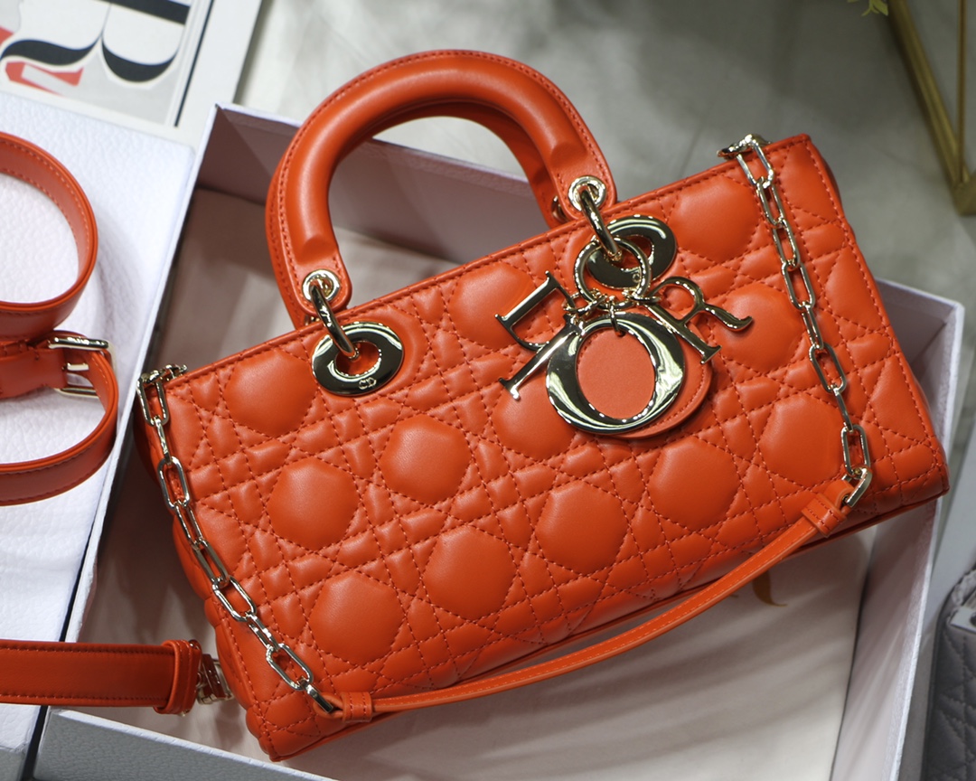 Replica Dior Lady D-Joy Bag Red Vents Cannage Calfskin