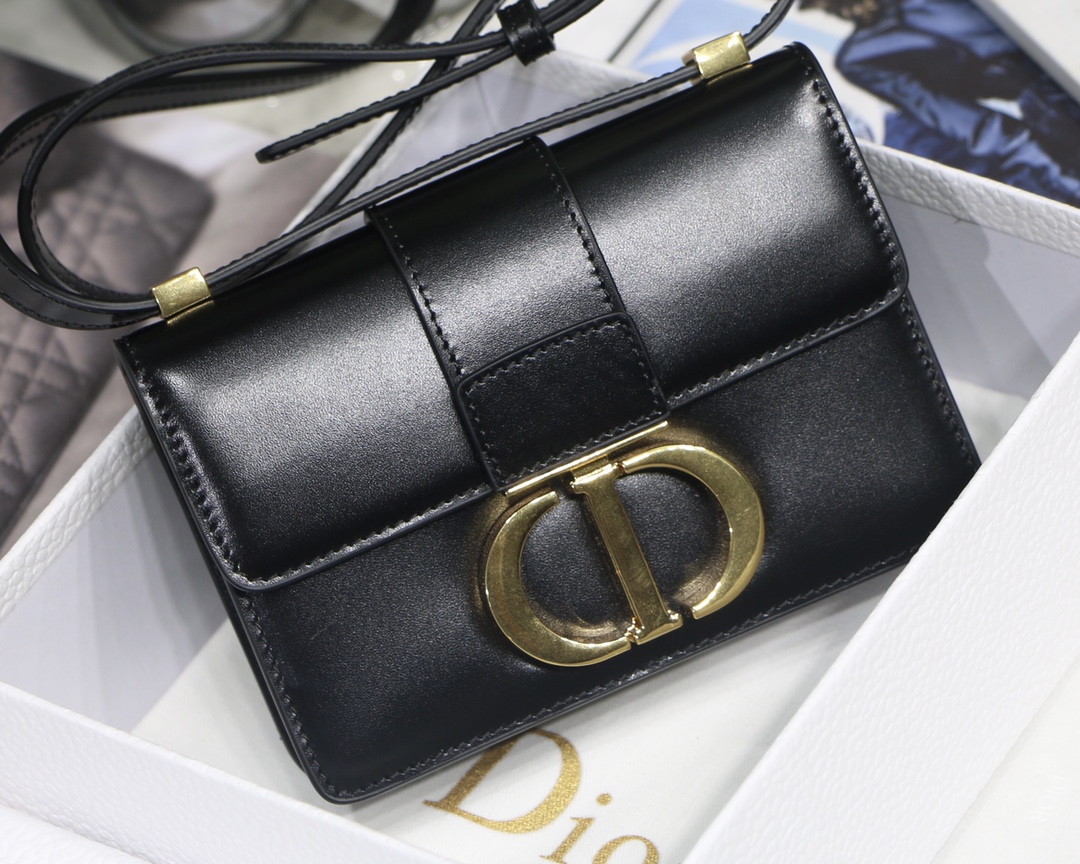 Replica Dior Mini Micro 30 Montaigne Bag Black Box Calfskin