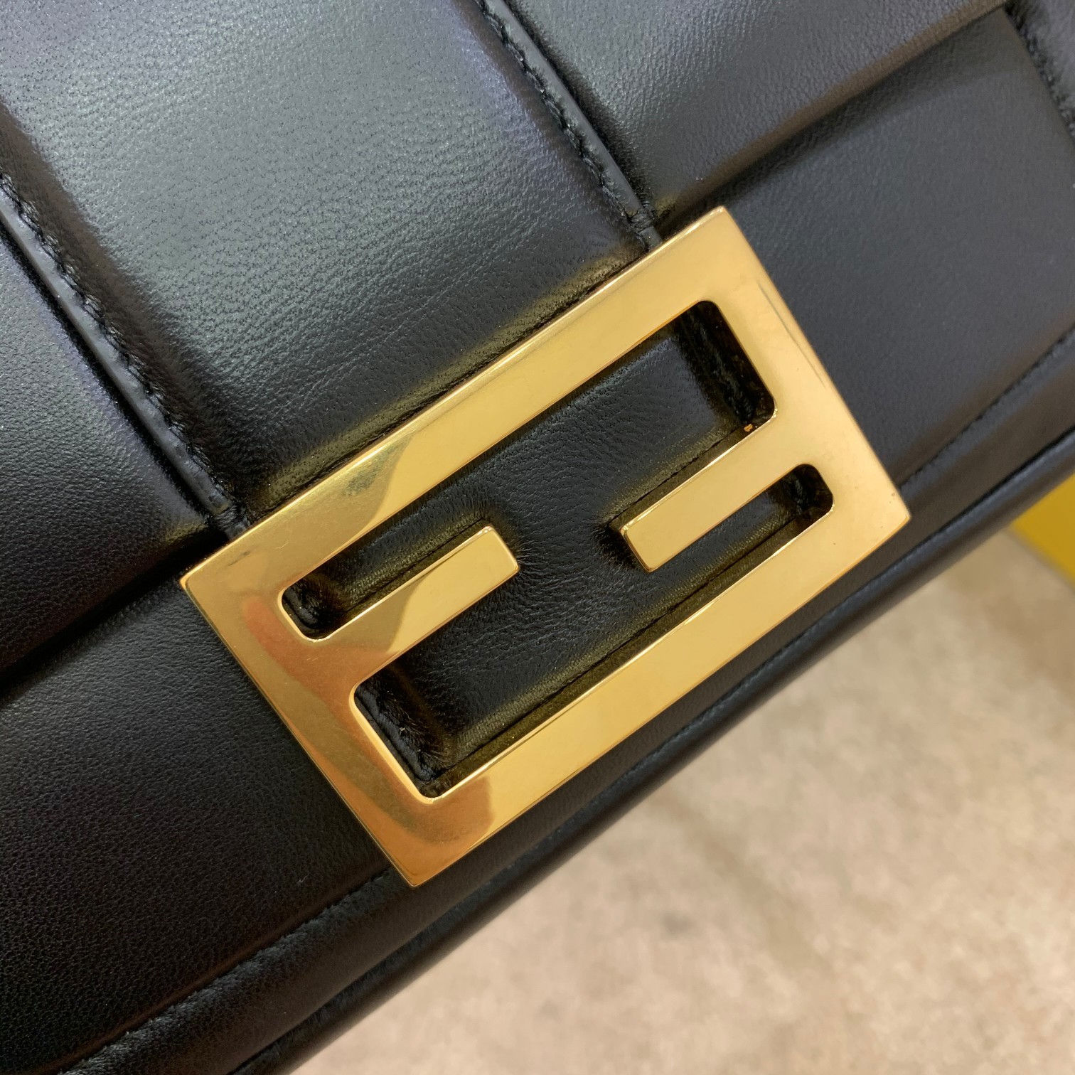 Replica Fendi Mini Baguette bag with Sliding Chain Black