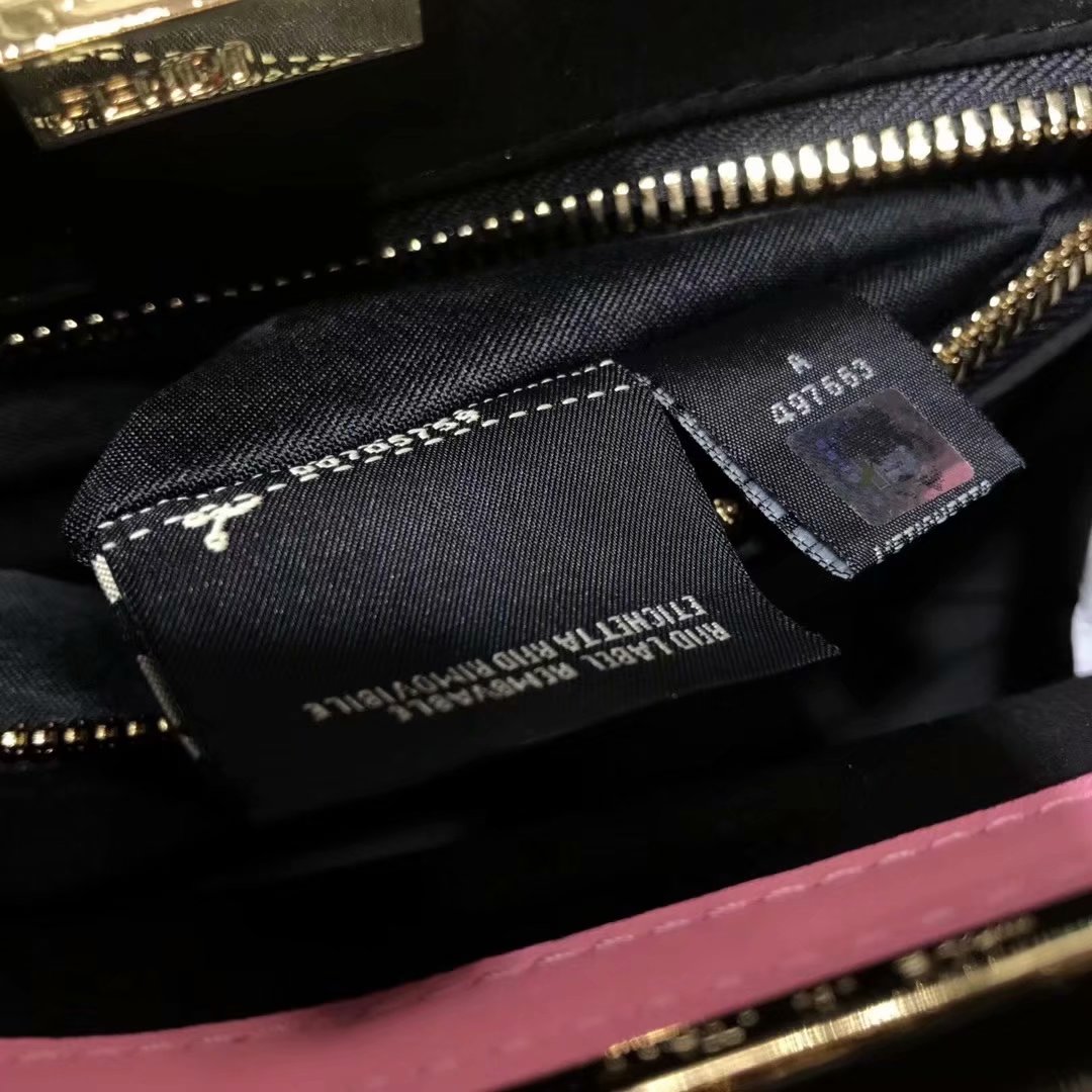 Replica Fendi Peekaboo 33cm Women Handbag Pink Leather