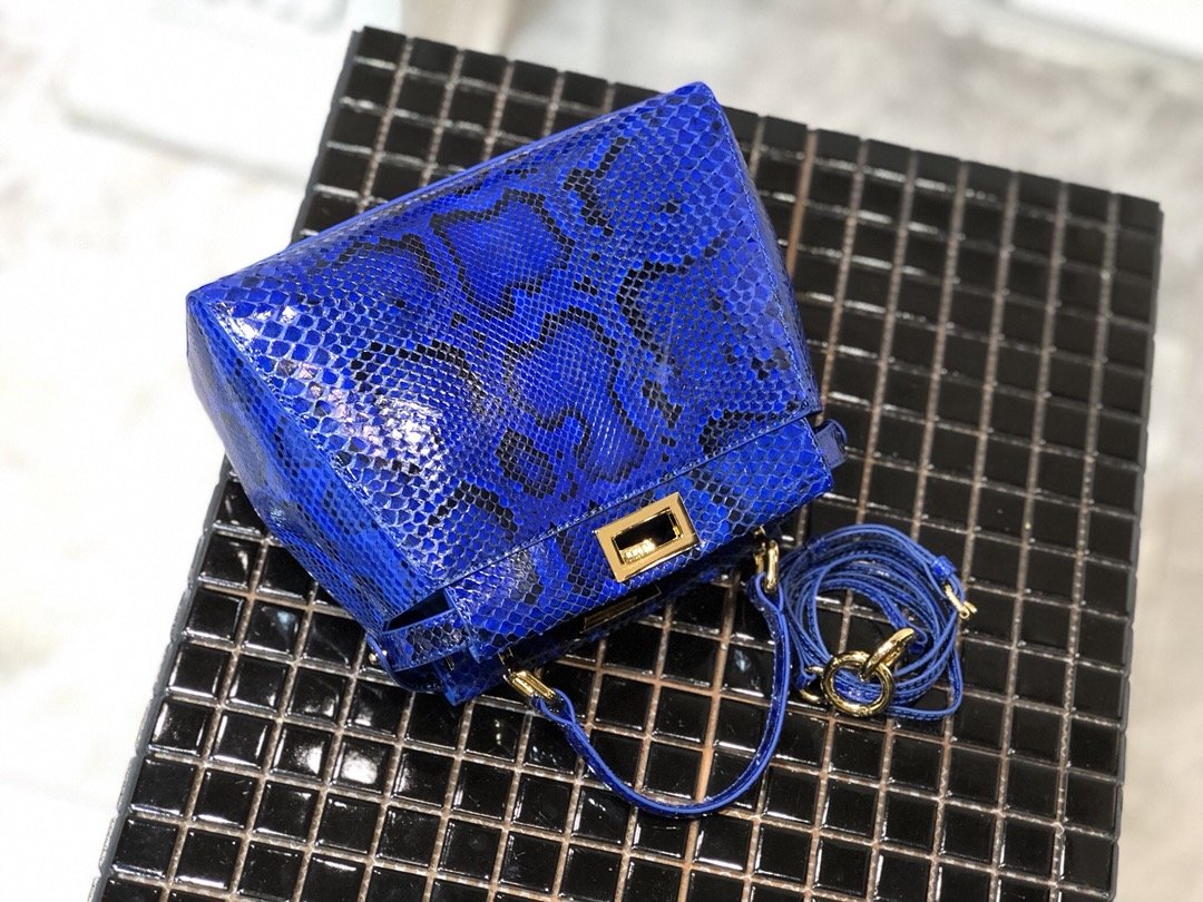 Replica Fendi Peekaboo Iconic Mini Python handbag 004