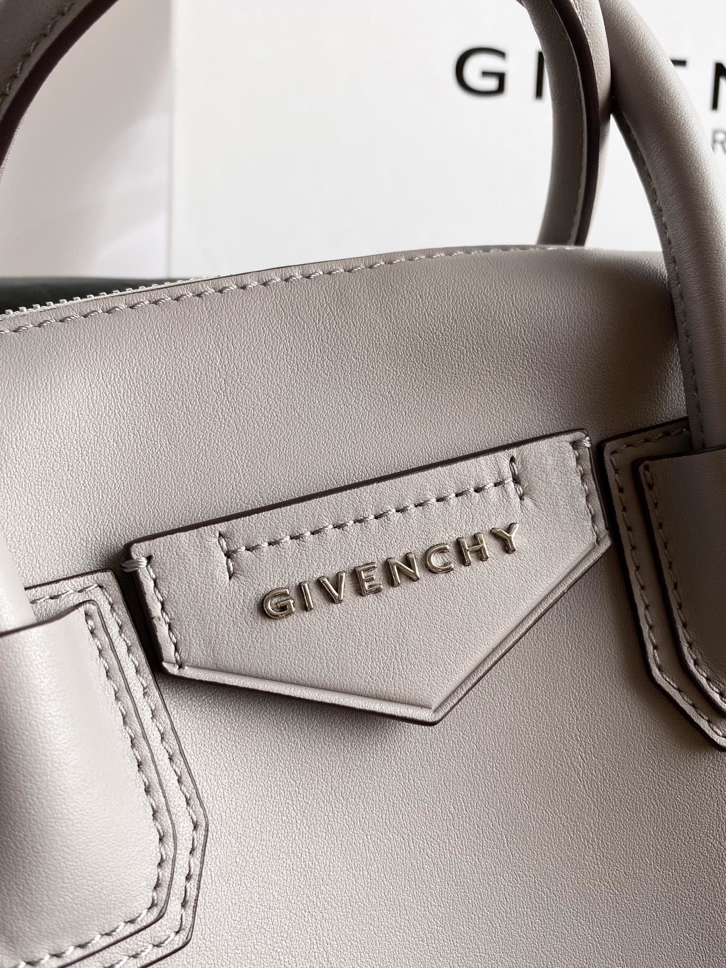 Replica Givenchy Antigona Soft Bag in Smooth Leather Gray