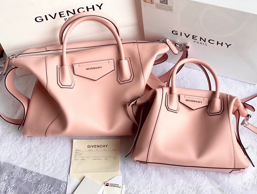 Replica Givenchy Antigona Soft Bag in Smooth Leather Pink