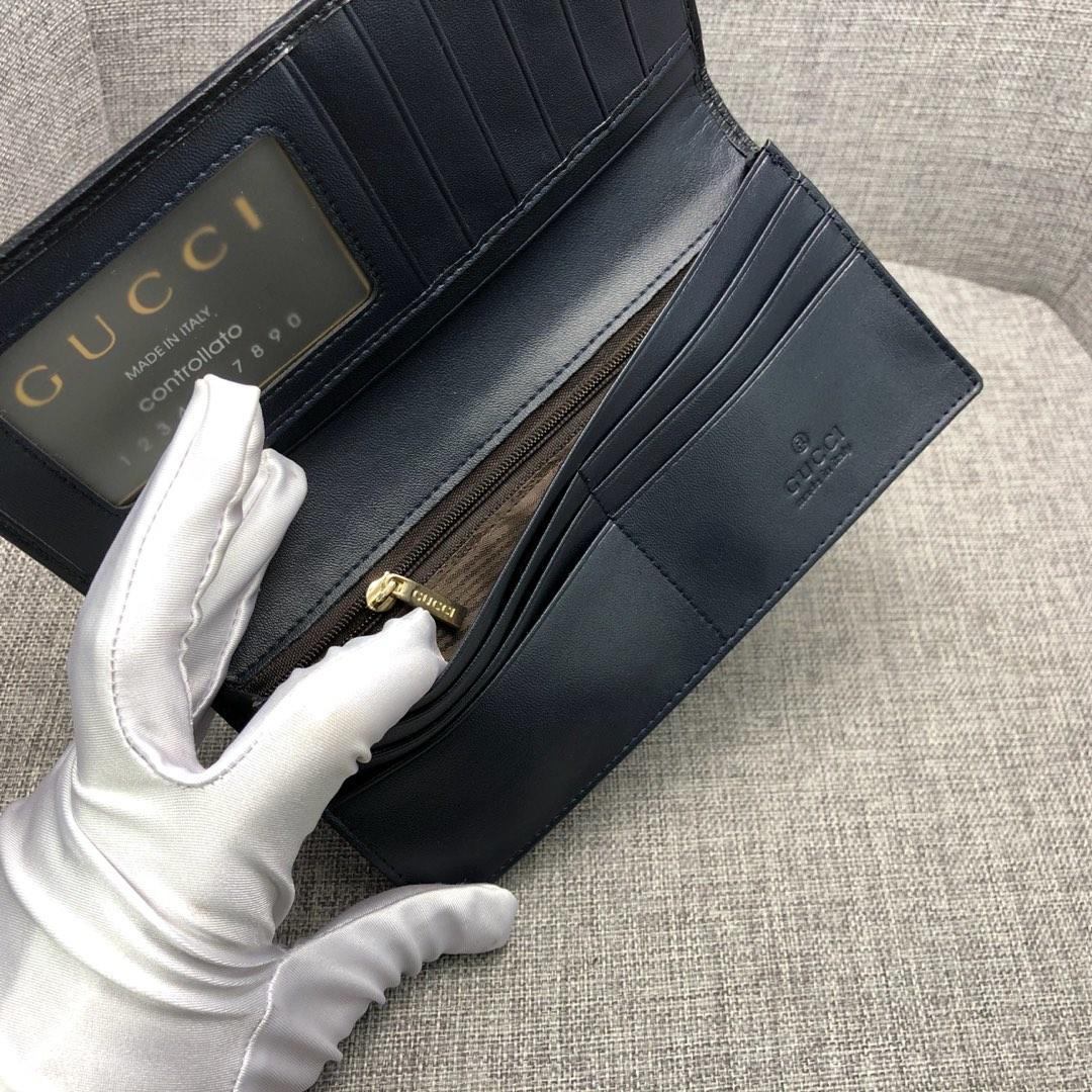 Replica Gucci 225826 Men Long Wallet Blue