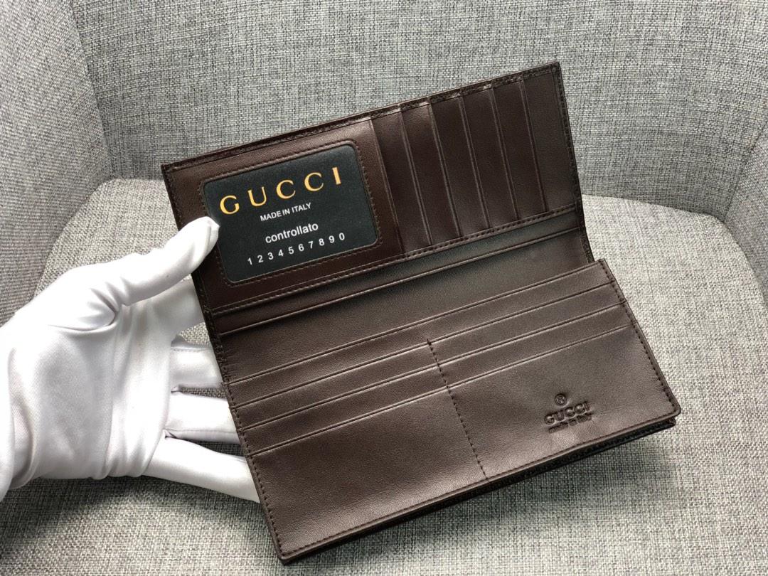 Replica Gucci 225826 Men Long Wallet Coffee