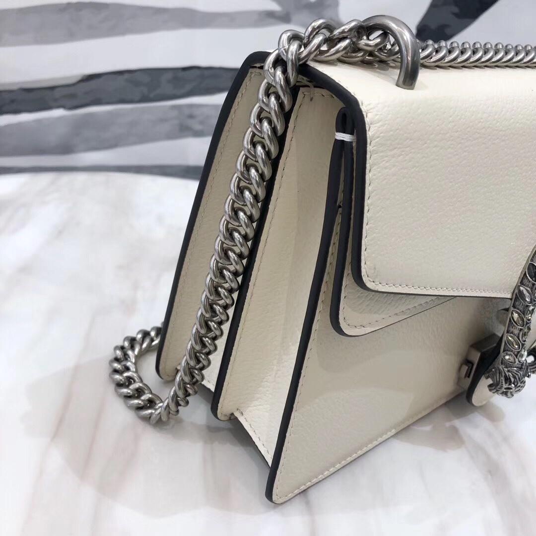 Replica Gucci 400249 Dionysus Small Shoulder Bag White Leather