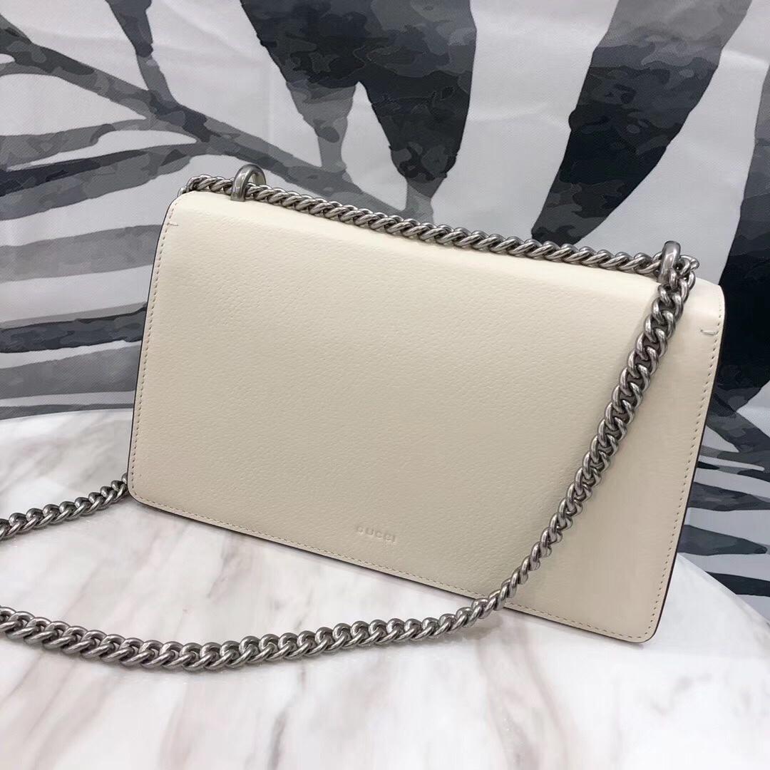 Replica Gucci 400249 Dionysus Small Shoulder Bag White Leather