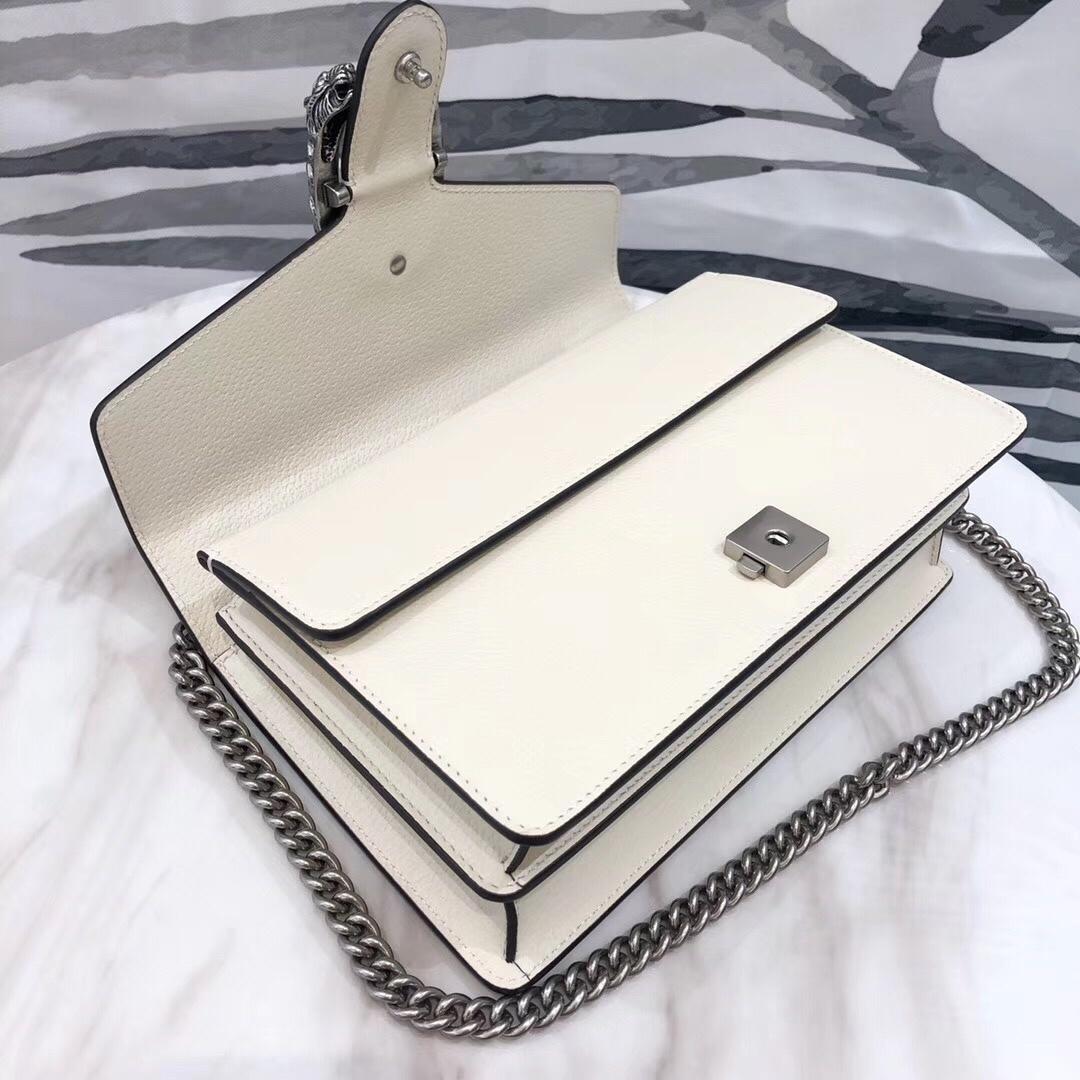 Replica Gucci 400249 Dionysus Small Shoulder Bag White Leather