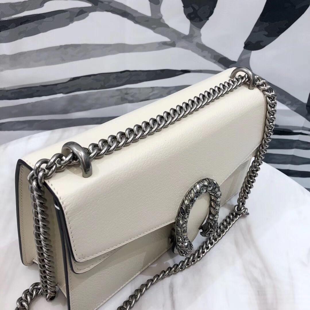 Replica Gucci 400249 Dionysus Small Shoulder Bag White Leather