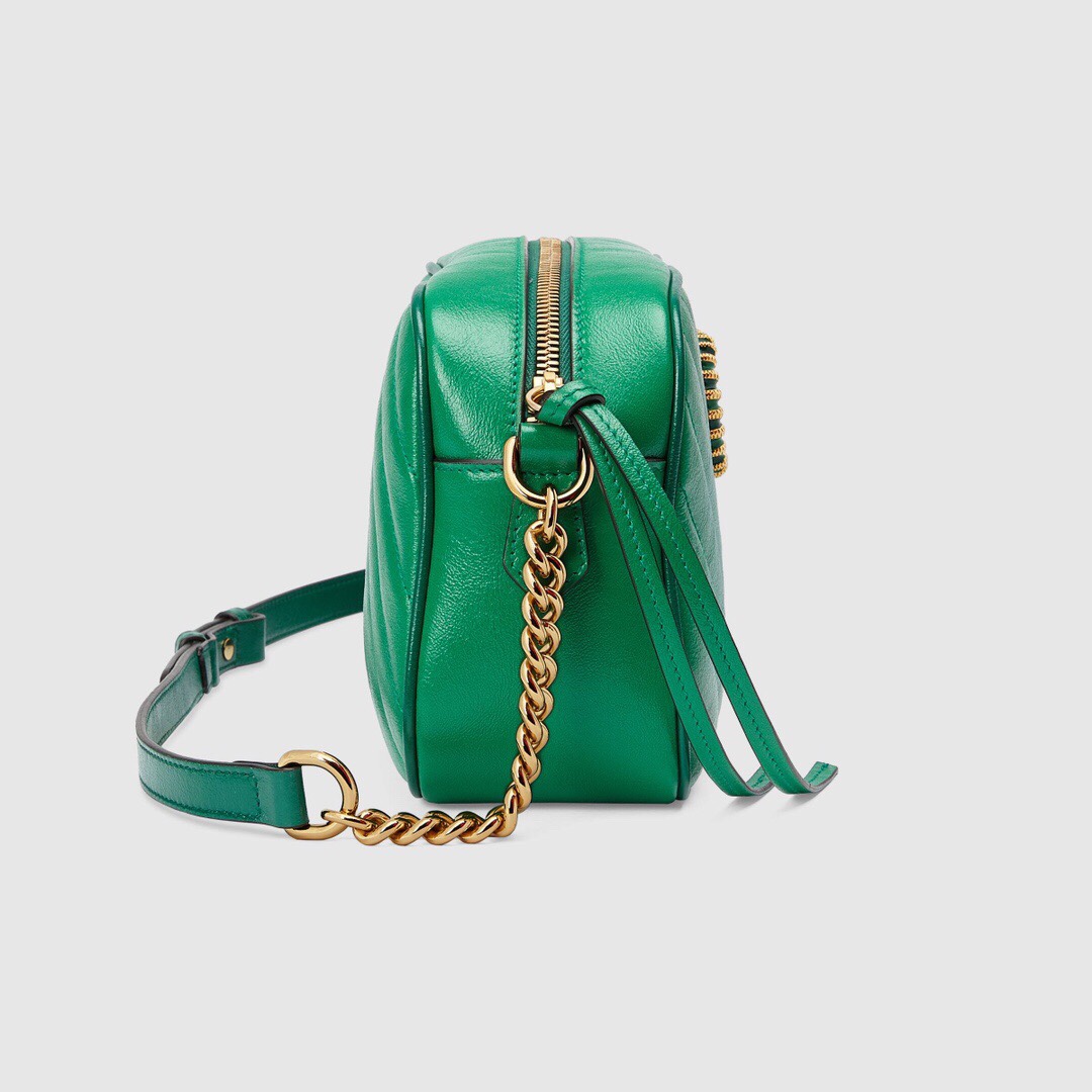 Replica Gucci 447632 GG Marmont Small Shoulder Bag Green