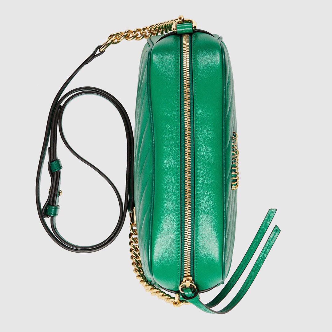 Replica Gucci 447632 GG Marmont Small Shoulder Bag Green