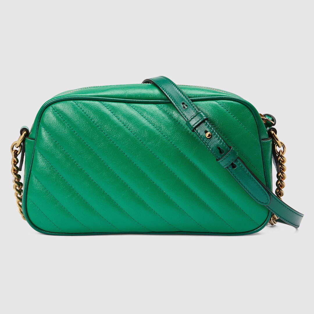 Replica Gucci 447632 GG Marmont Small Shoulder Bag Green