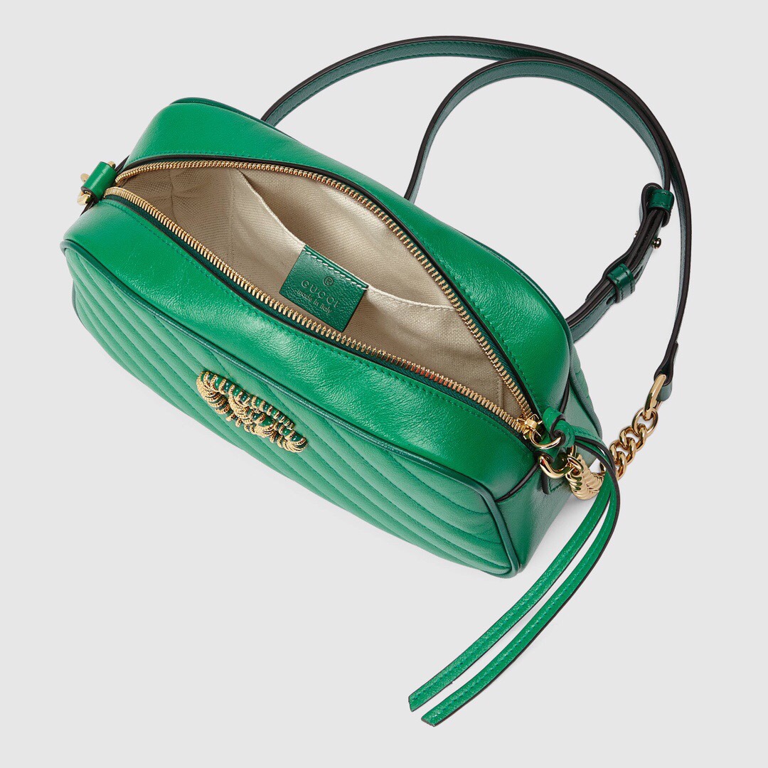 Replica Gucci 447632 GG Marmont Small Shoulder Bag Green