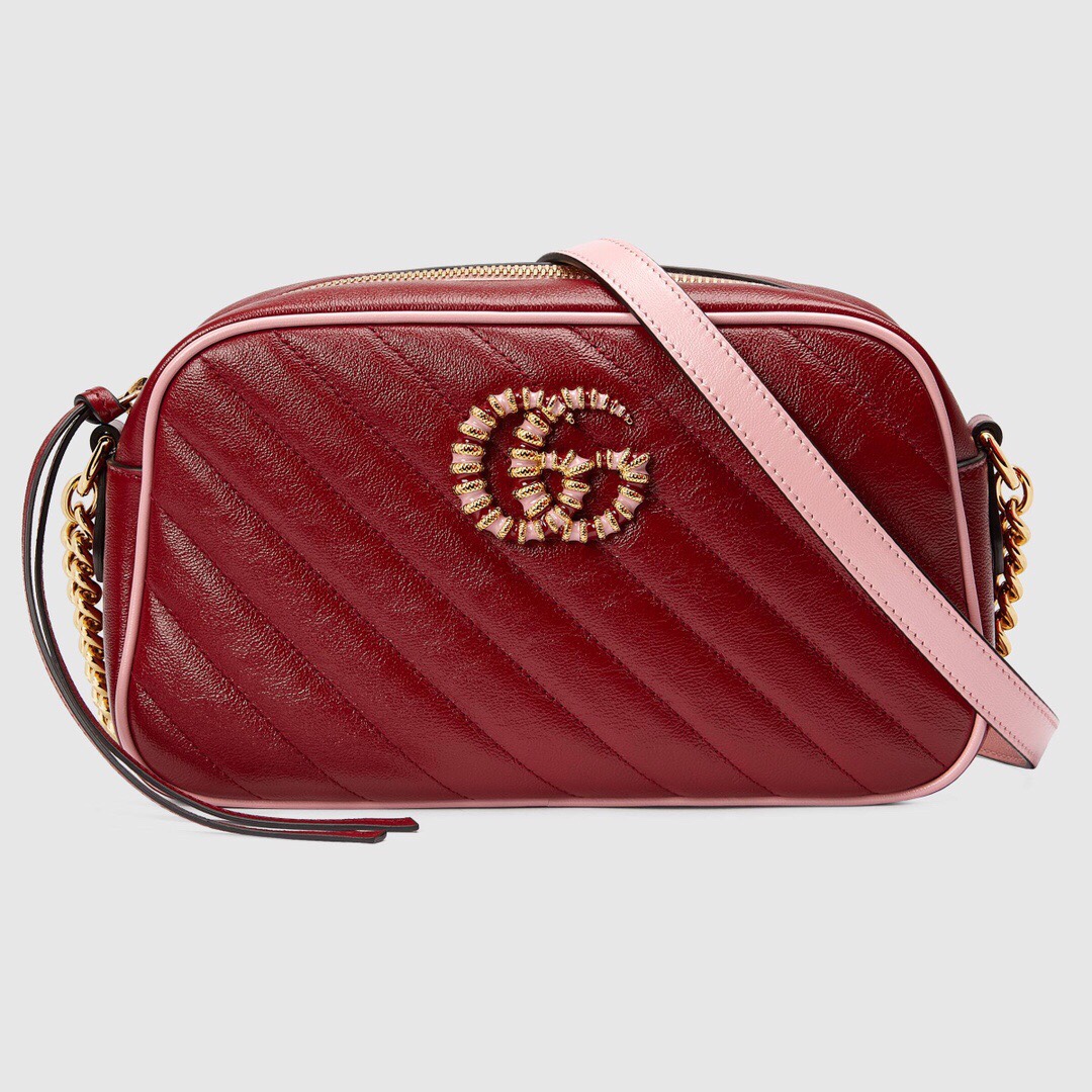 Replica Gucci 447632 GG Marmont Small Shoulder Bag Red