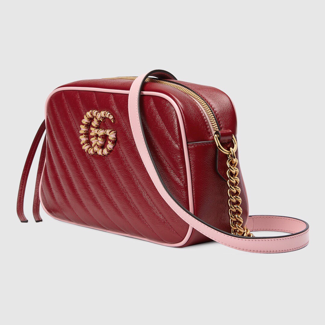 Replica Gucci 447632 GG Marmont Small Shoulder Bag Red