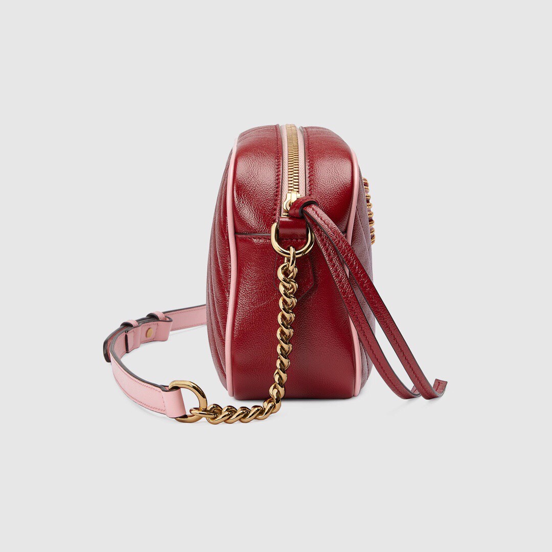 Replica Gucci 447632 GG Marmont Small Shoulder Bag Red