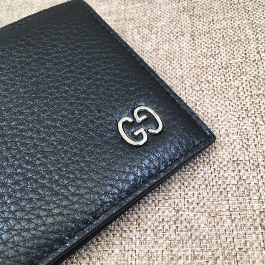 Replica Gucci 473916 Men Leather Wallet Black Leather