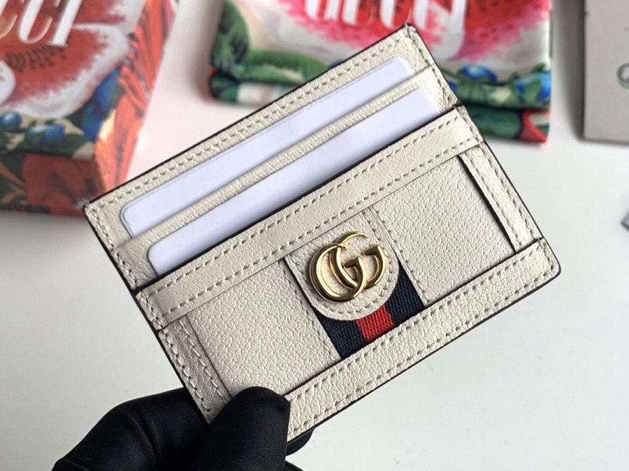 Replica Gucci 523159 Ophidia Card Case White