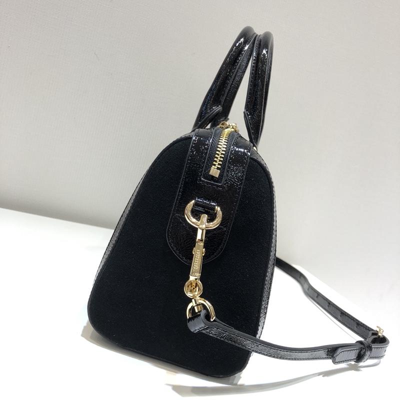 Replica Gucci 524532 Ophidia Medium Top Handle Bag Black Suede