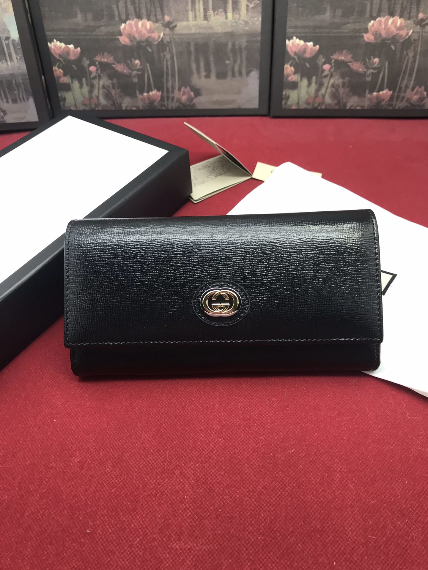 Replica Gucci 598531 Women Leather Continental Wallet Black