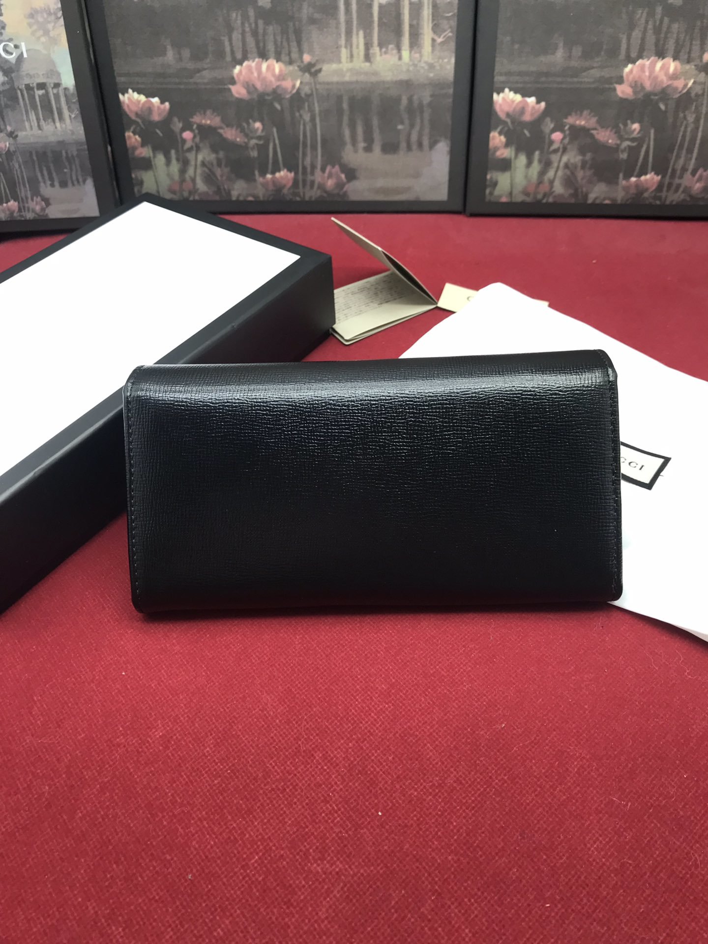 Replica Gucci 598531 Women Leather Continental Wallet Black