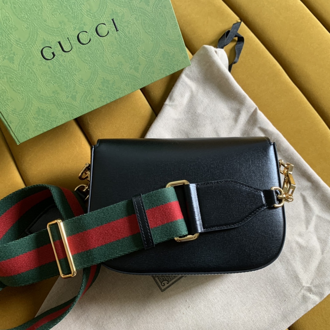 Replica Gucci 658574 Horsebit 1955 Mini Bag Black Leather