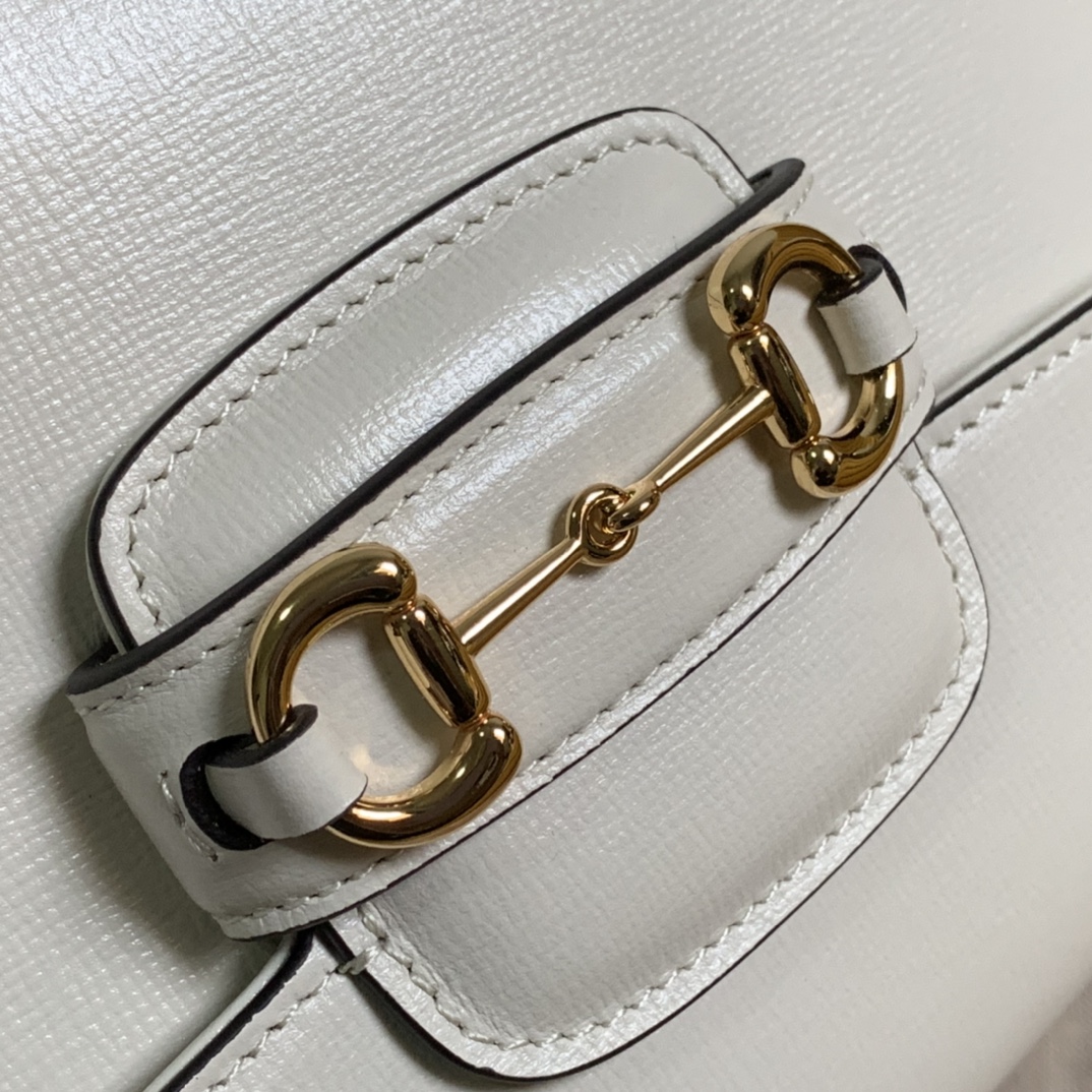 Replica Gucci 658574 Horsebit 1955 Mini Bag White Leather