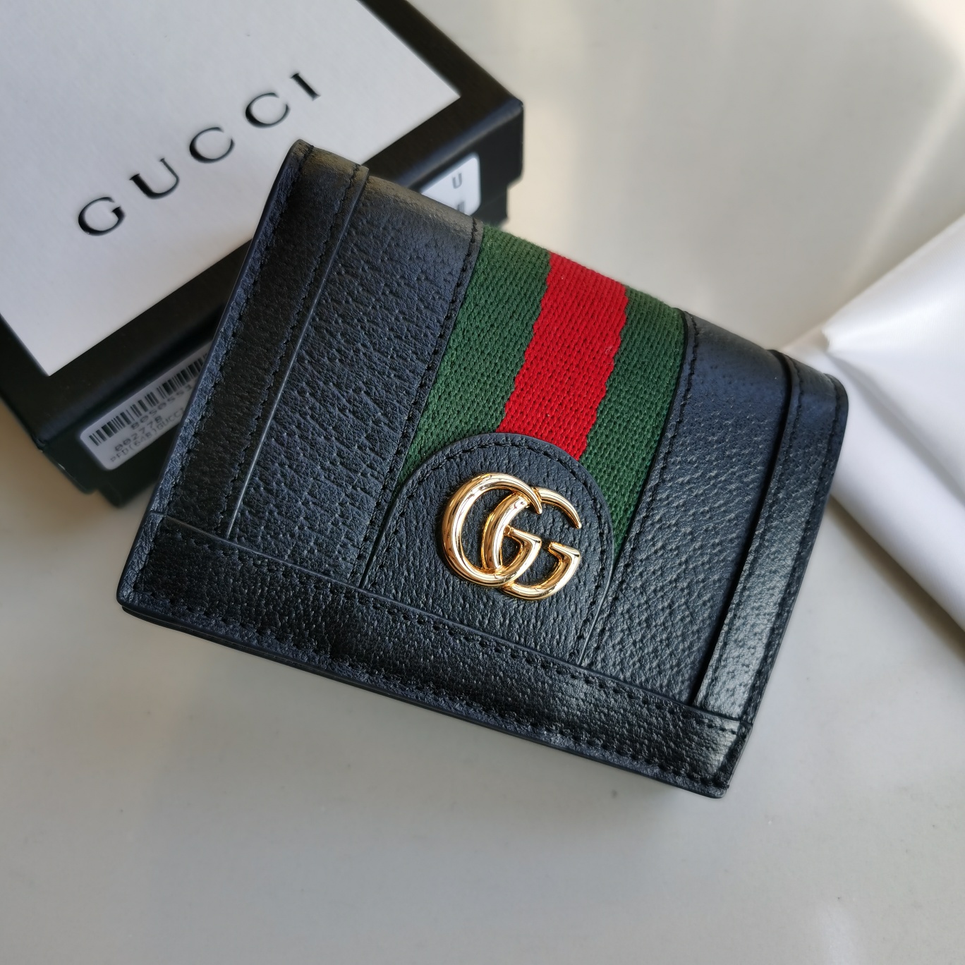 Replica Gucci Card Case Wallet Black 523155