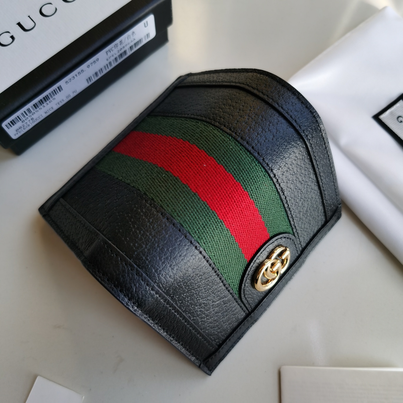 Replica Gucci Card Case Wallet Black 523155