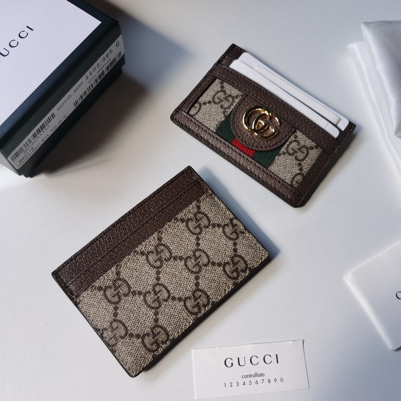 Replica Gucci Card Case Wallet Black 523159