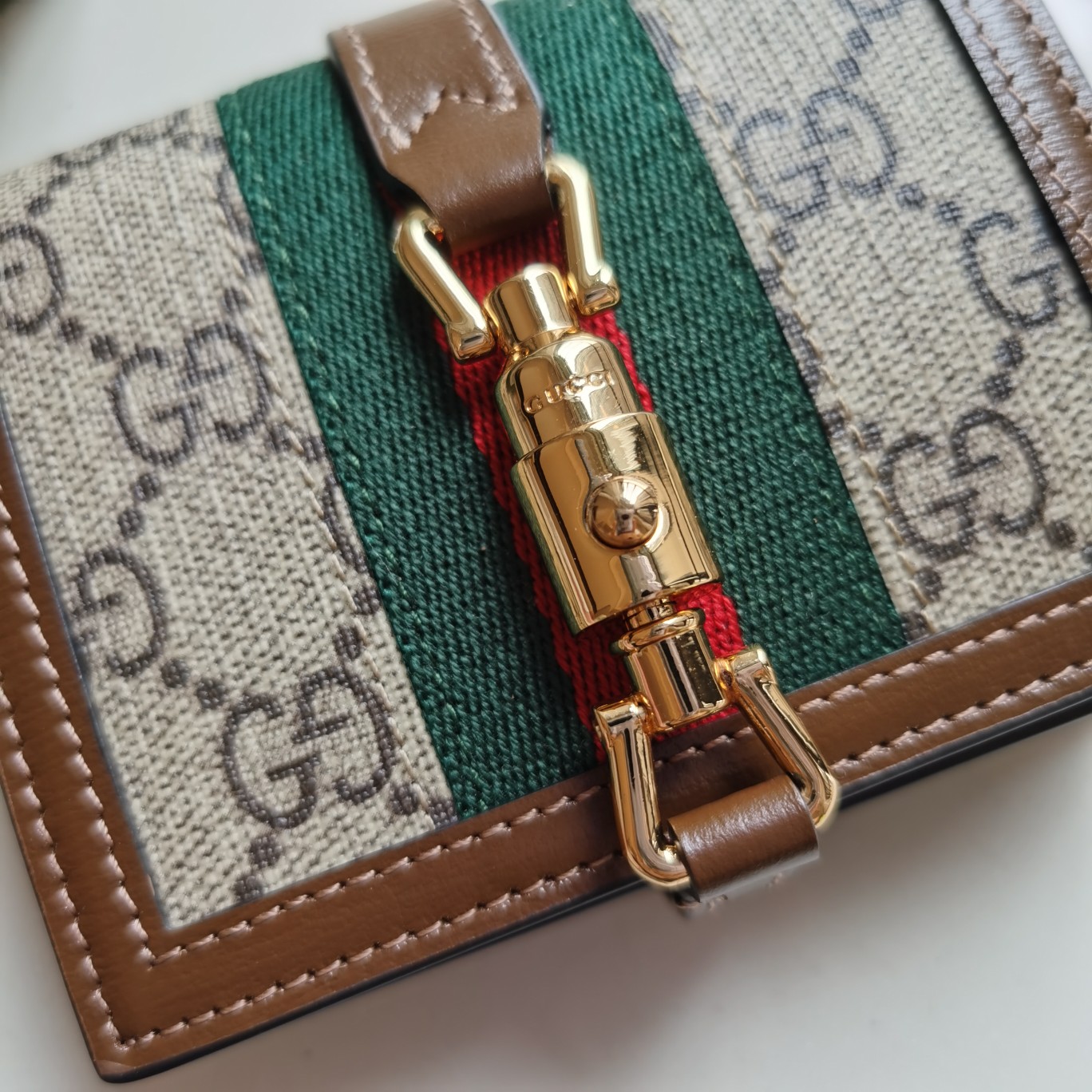 Replica Gucci Card Case Wallet Coffee 645536