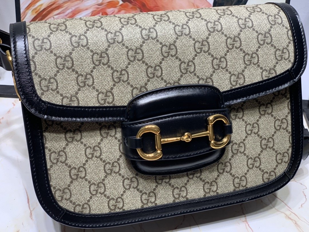 Replica Gucci Women 1955 Horsebit Bag Black 602204