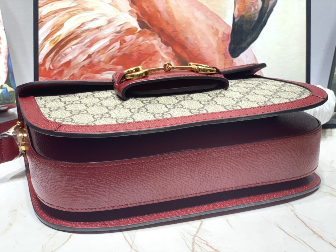 Replica Gucci Women 1955 Horsebit Bag Red 602204