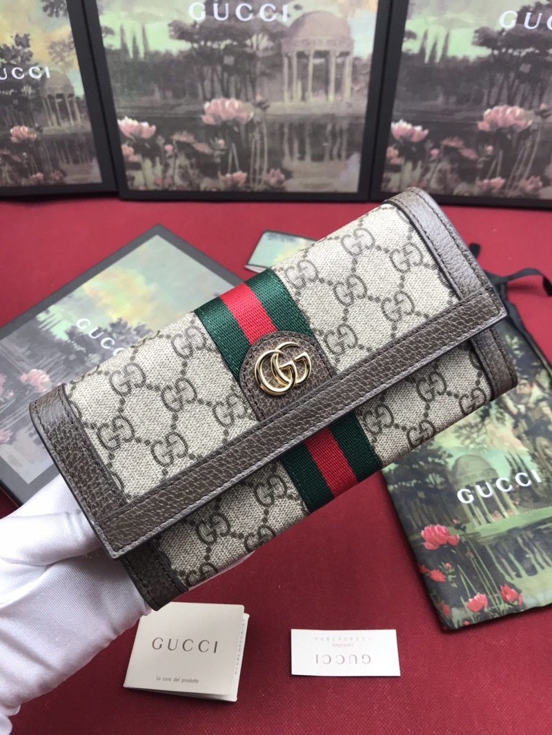 Replica Gucci Women Wallet Ophidia GG Continental Wallet 523153