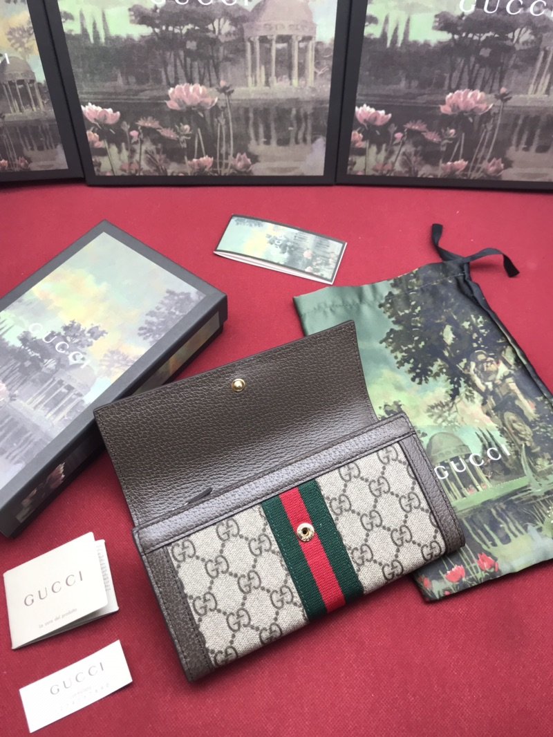 Replica Gucci Women Wallet Ophidia GG Continental Wallet 523153